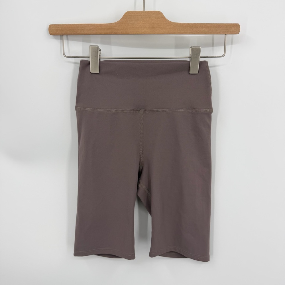 Joah Brown Tan Bike Shorts High-Waisted Stretchy XS / S purple brown